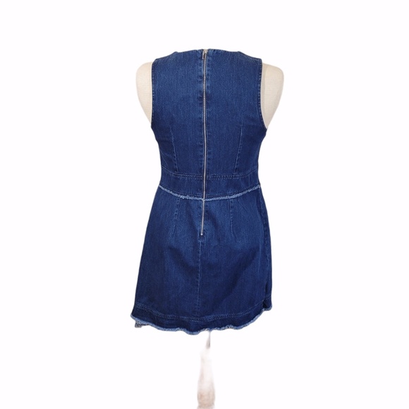 Nicholas Sleeveless Fit & Flare Mini Denim Dress Blue Size 10 - Picture 2 of 6